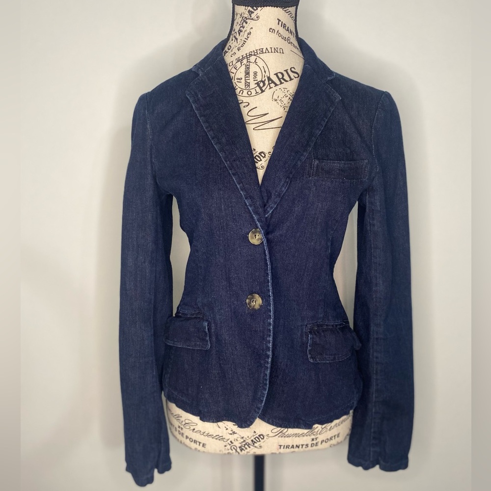 Theory Blue Tailored Blazer Jacket